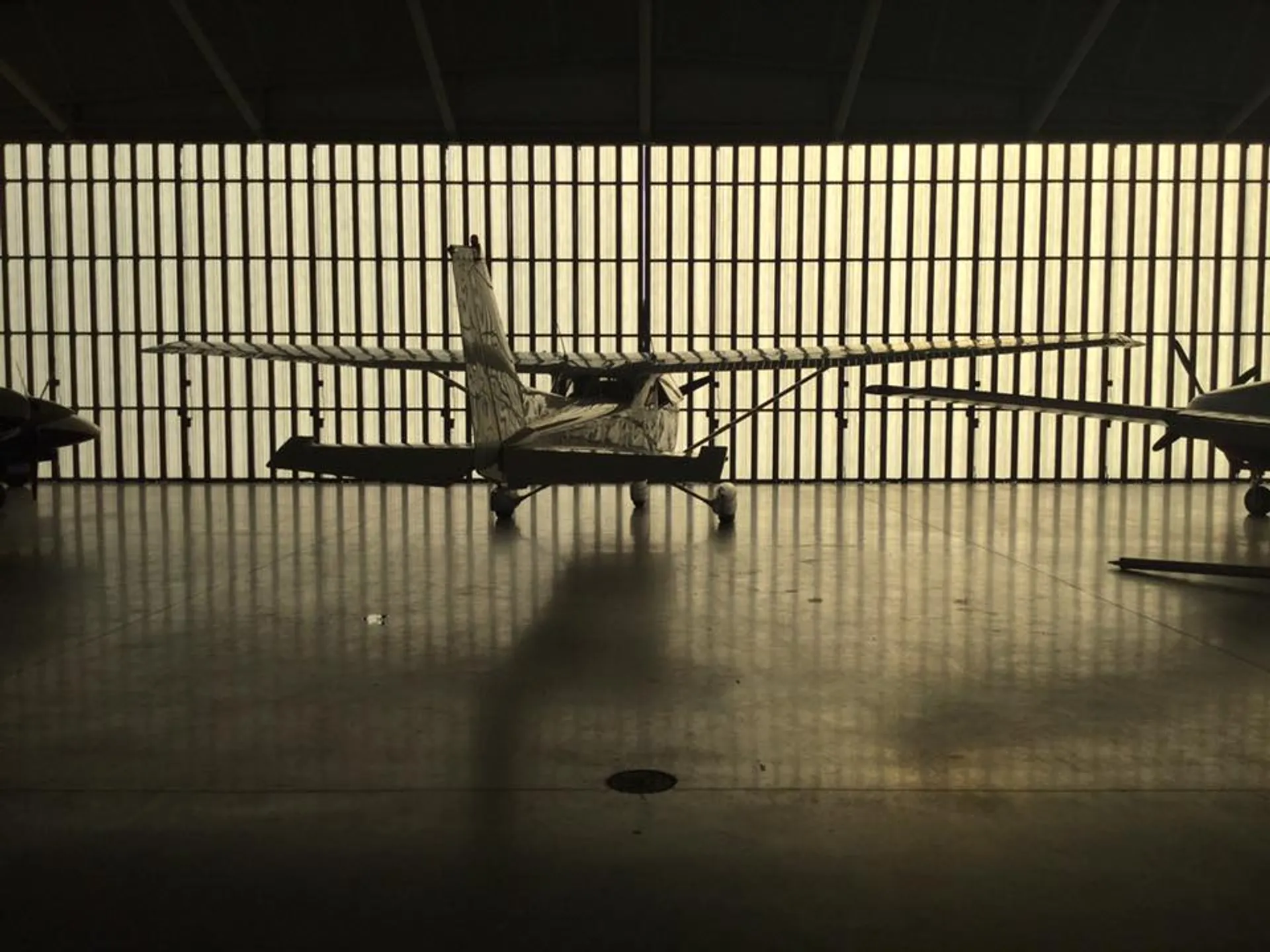 Cessna airplane in the Universal Aircraft Maintenance hangar